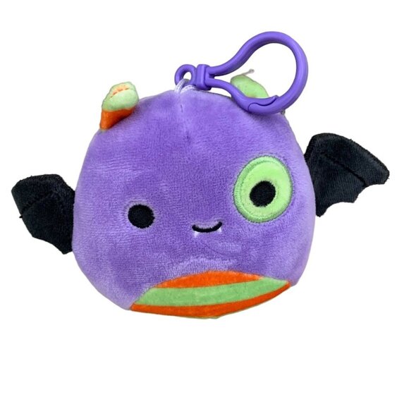 Mini Blaze Bat Squishmallow 3.5 Purple Monster Clip NWT Halloween New Plush Toy - Picture 1 of 6